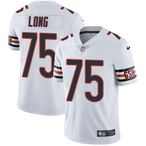 Nike Bears #75 Kyle Long White Men's Stitched NFL Vapor Untouchable Limited Jersey - Click Image to Close